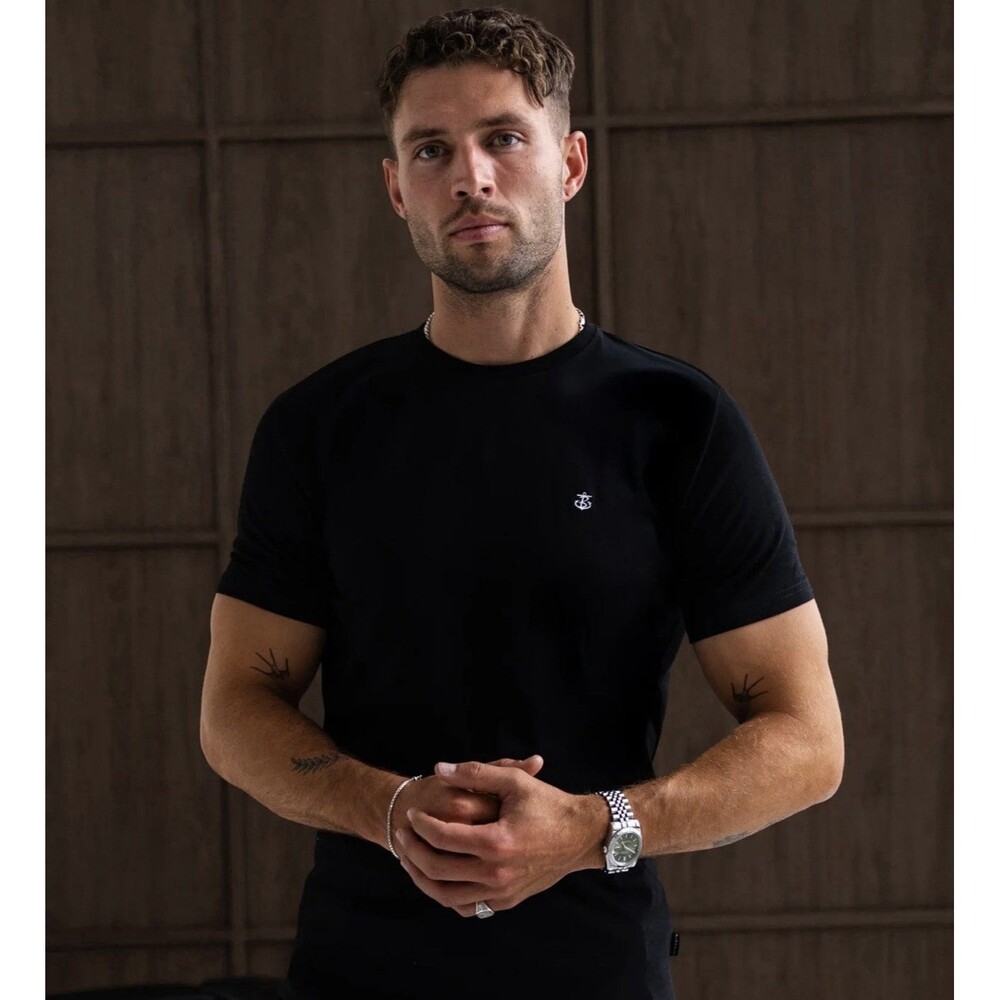 Blakely Men’s Black Short Sleeve Logo Tee Shirt Size Medium EUC